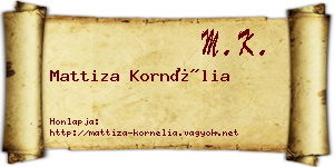 Mattiza Kornélia névjegykártya